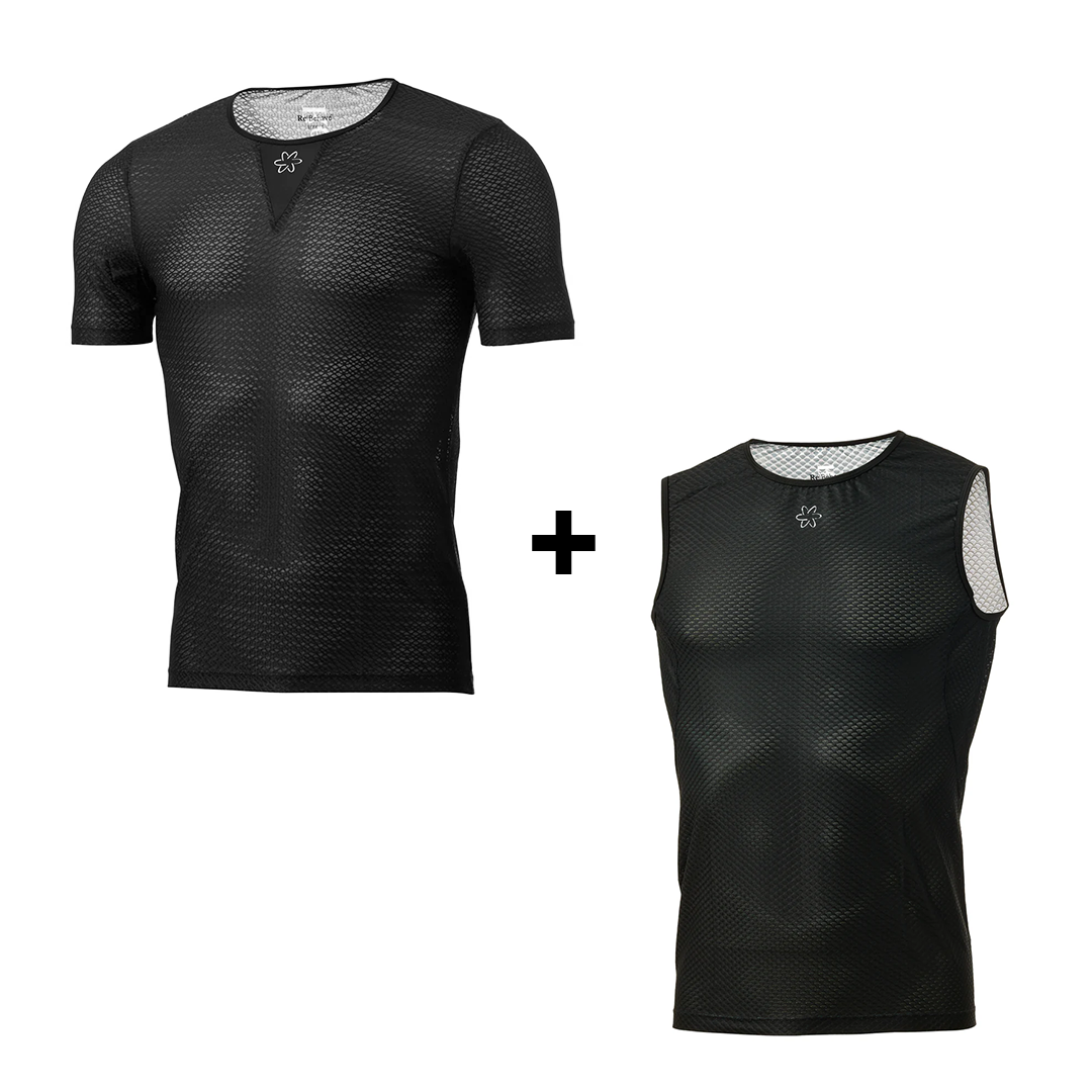 2-pak Shortsleeve + Sleeveless - Sort