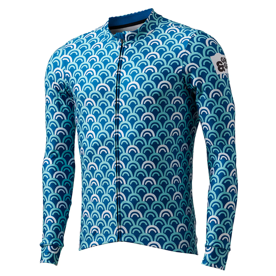 Grounded & Gritty L/S Cykeltrøje – Blå
