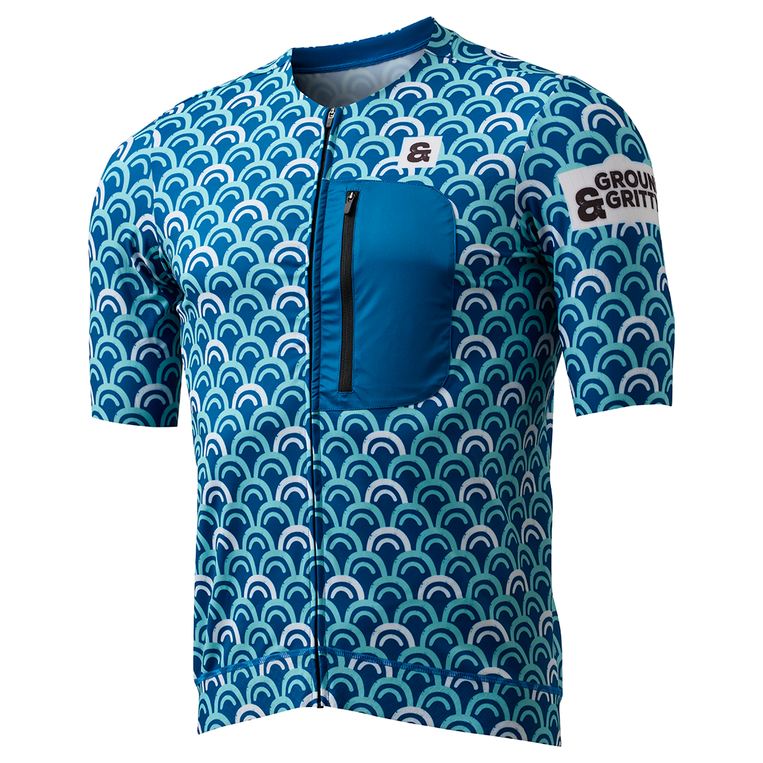 Grounded & Gritty cykeltrøje - Blå