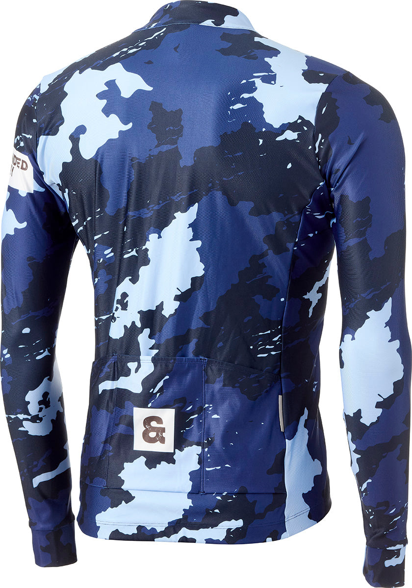 Grounded & Gritty L/S Cykeltrøje – Army blå