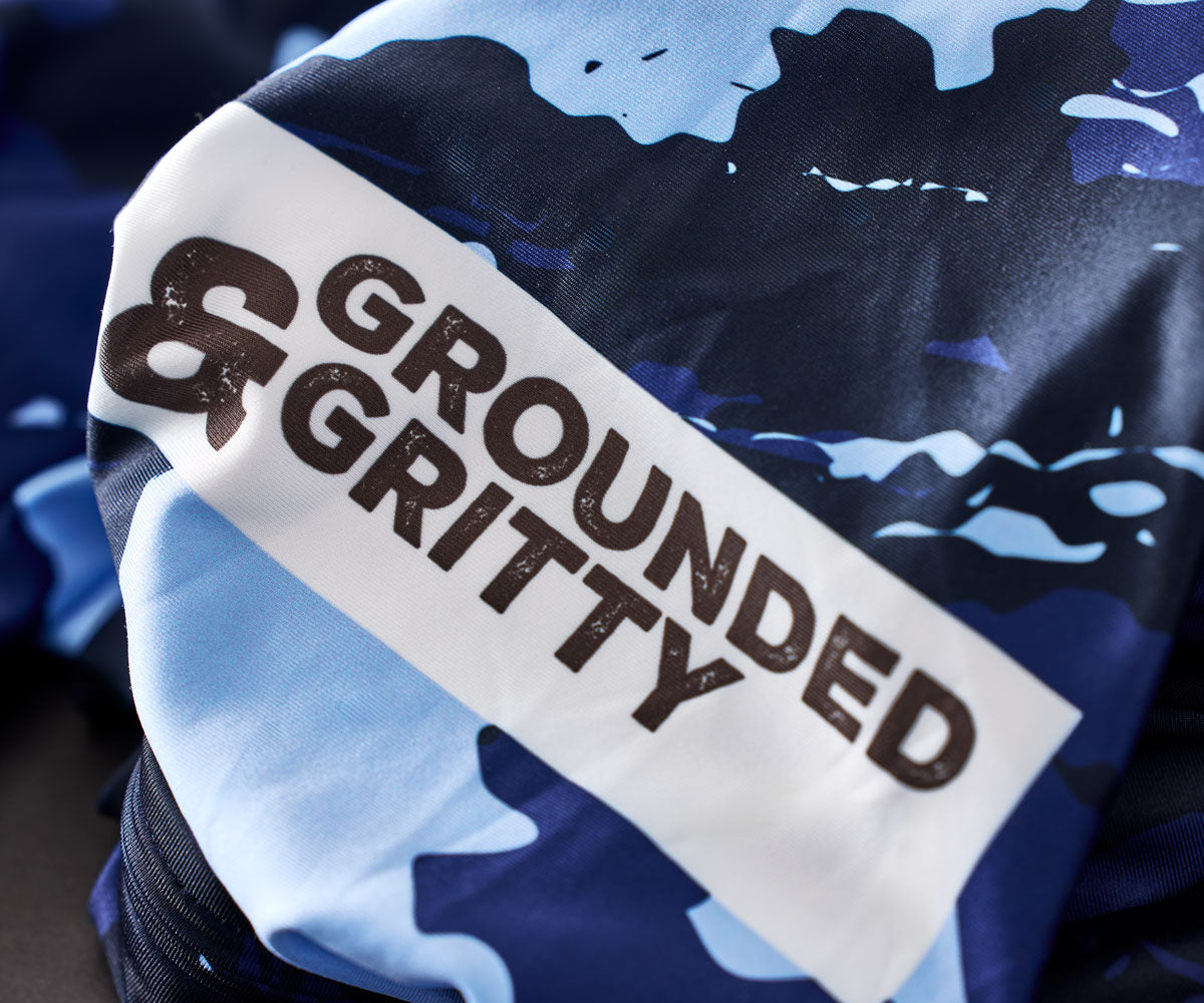 Grounded & Gritty L/S Cykeltrøje – Army blå