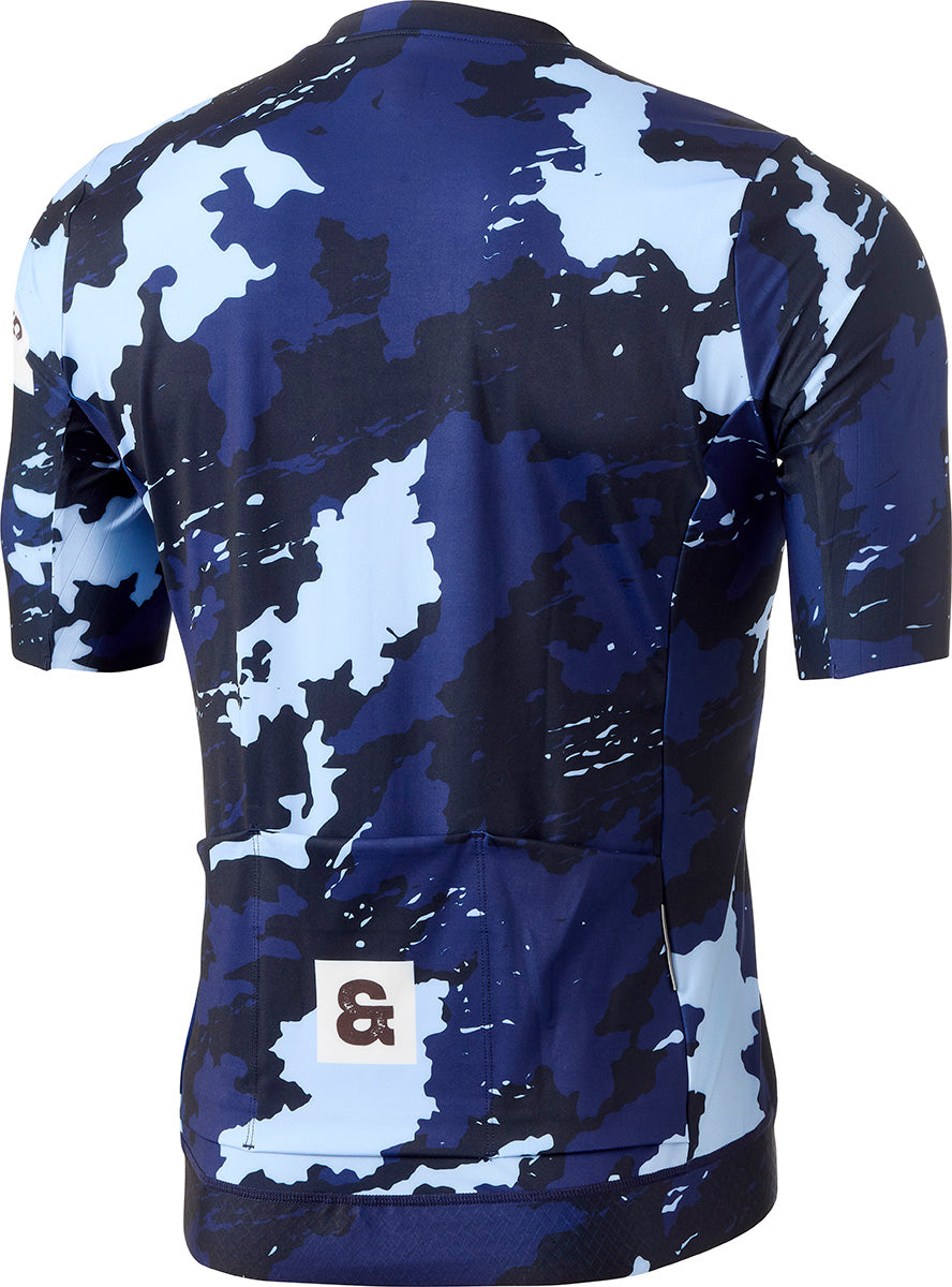 Grounded & Gritty cykeltrøje - Army blå