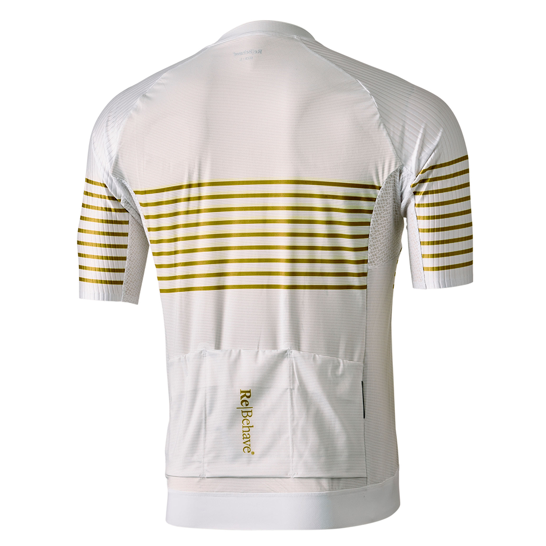 Re-Behave Supreme Race COOL Cykeltrøje – hvid/guld (Outlet)