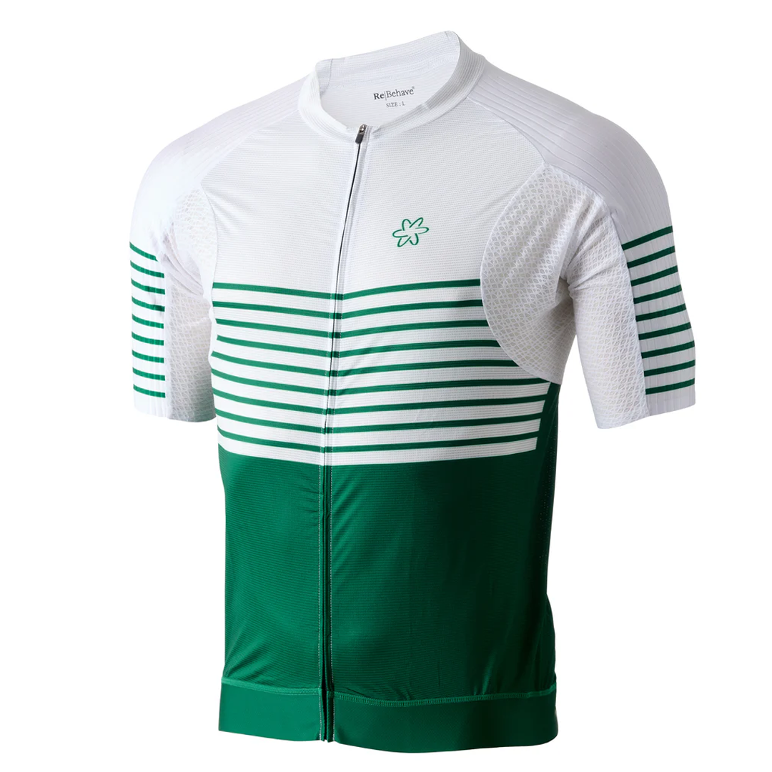 Re-Behave Supreme Race COOL Cykeltrøje – Hvid/grøn (Outlet)