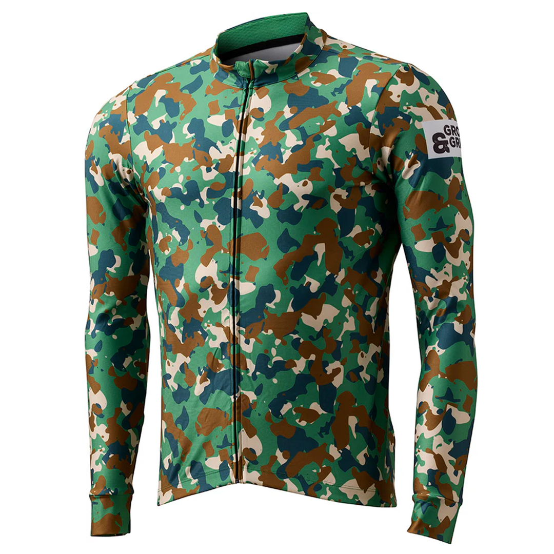 Grounded & Gritty L/S Cykeltrøje – Army