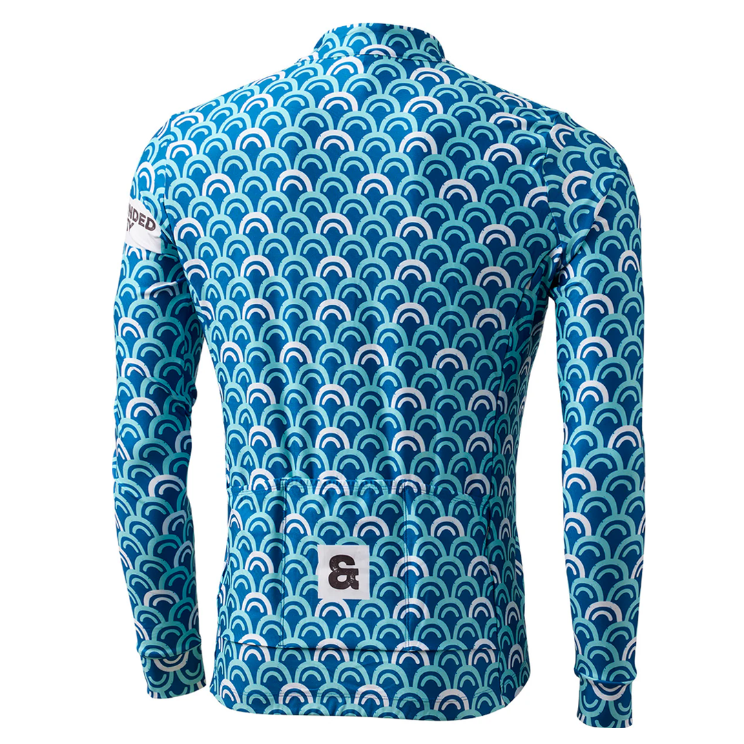 Grounded & Gritty L/S Cykeltrøje – Blå