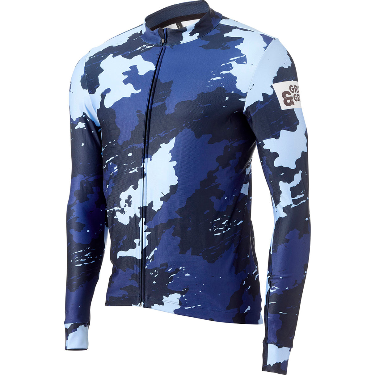 Grounded & Gritty L/S Cykeltrøje – Army blå