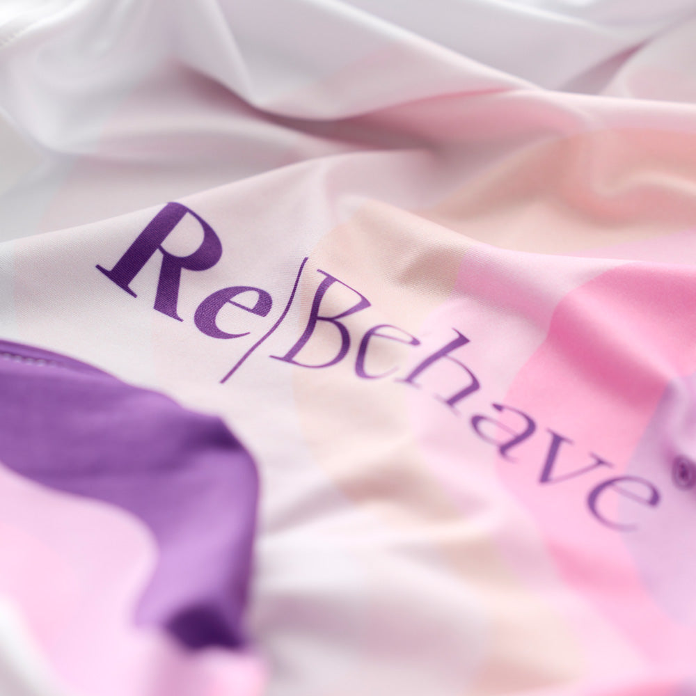Re-Behave Supreme Race Cykeltrøje – Hvid/Lilla design (Forudbestilling)