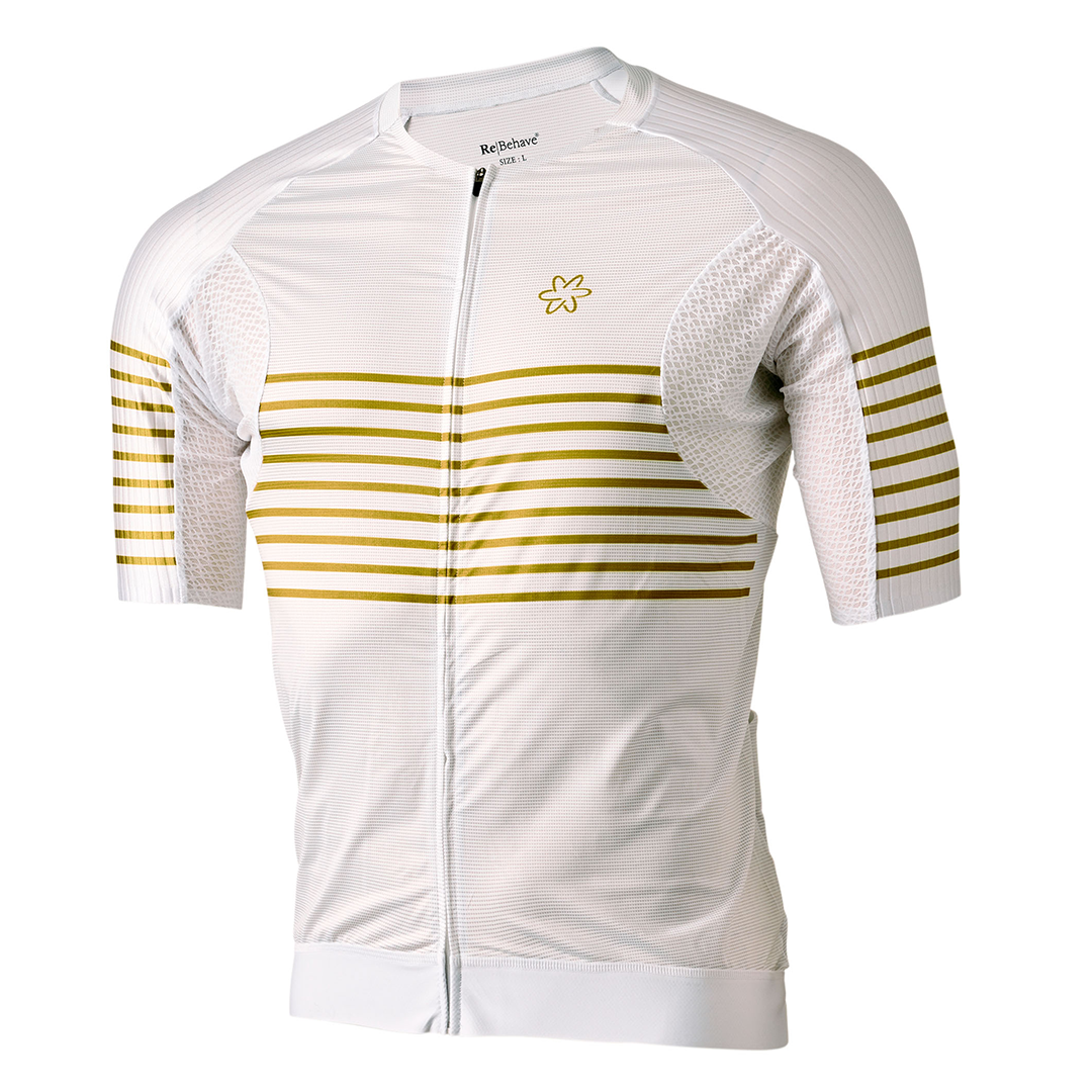 Re-Behave Supreme Race COOL Cykeltrøje – Hvid/grøn (Outlet)